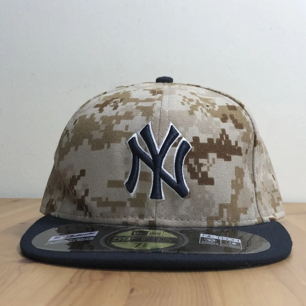 New York Yankees New Era 59FIFTY 2014 MLB Memorial Day Fitted Cap Sz 7 5/8 Camo